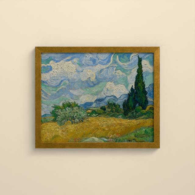 Vincent van Gogh, Weizenfeld mit Zypressen