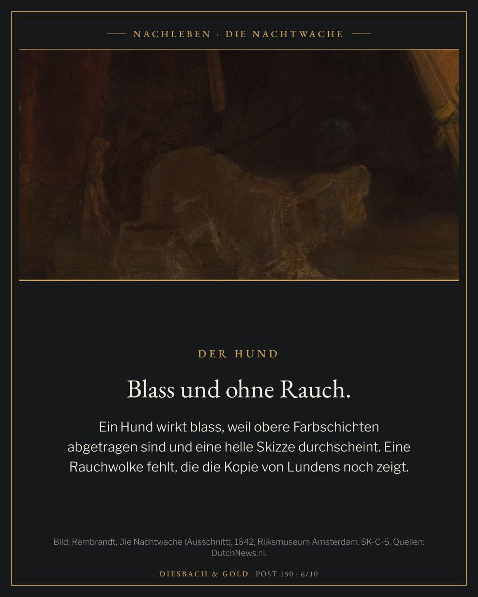 Dunkler Ausschnitt unten rechts mit dem hellen Hund.