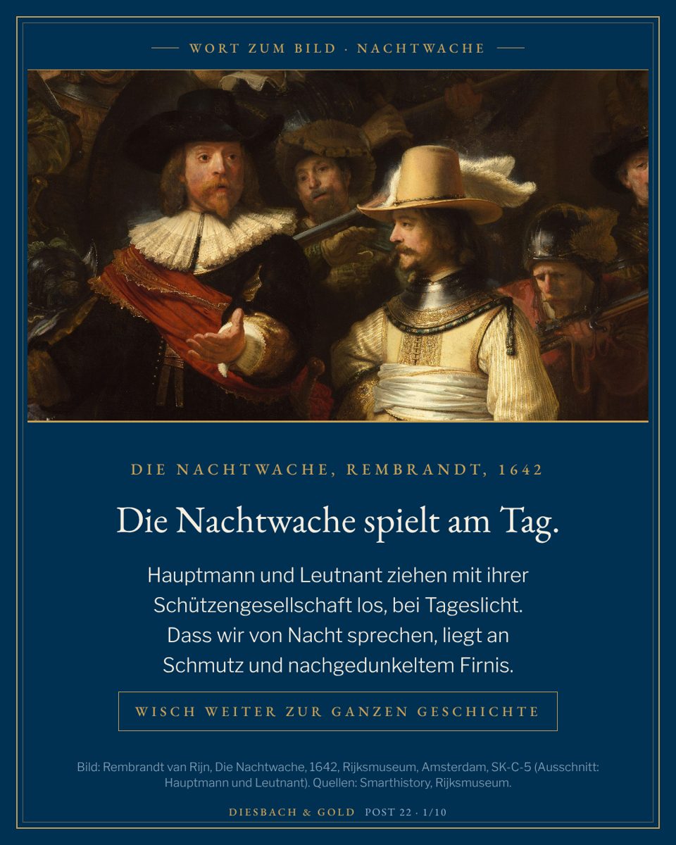 Ausschnitt: der Hauptmann in Schwarz mit roter Schärpe und neben ihm der Leutnant.