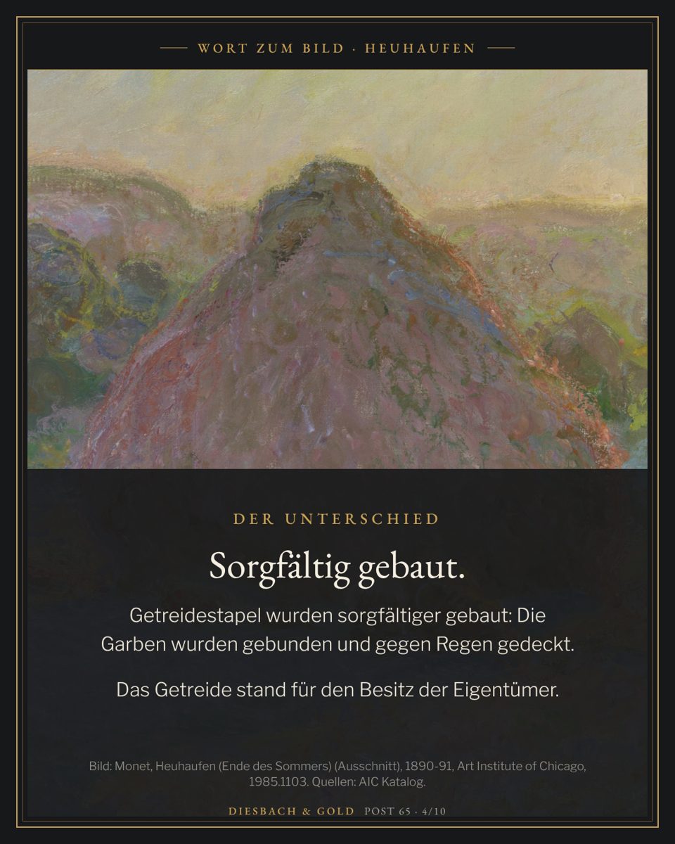 Spitze und Körper des großen Stapels im Ausschnitt.