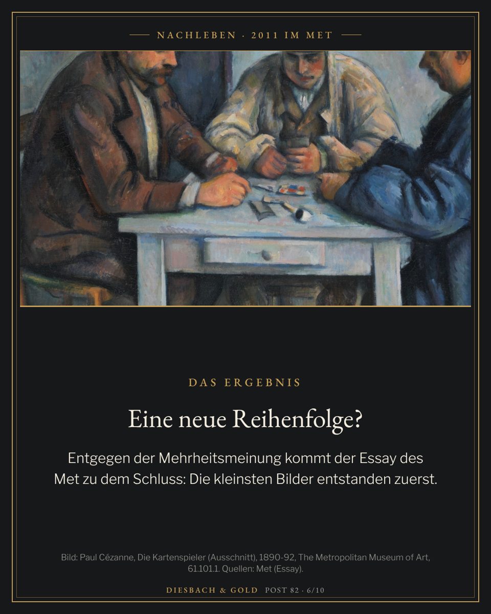 Ausschnitt des fertigen Gemäldes: Die Spieler beugen sich über die Karten.